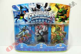   Skylanders Spyros Adventure Character 3 Pack Zap Hex Dino Rang
