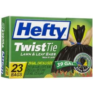  Hefty Lawn & Leaf Bags, Twist Tie 39 gallon, 23ct