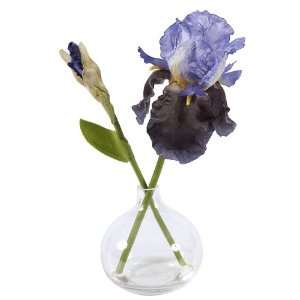  Glass Vase with Iris