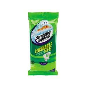  Scrubbing Bubbles® Flushable Bathroom Wipes, 6 1/2 x 11 