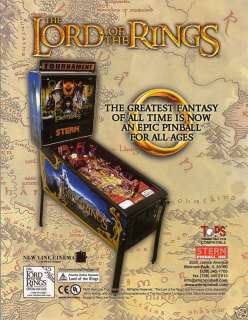   2003 STERN THE LORD OF THE RINGS PINBALL FLYER MINT