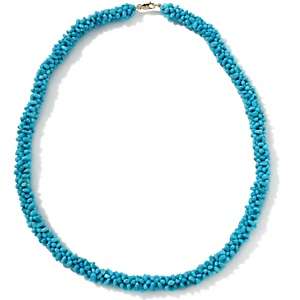Sleeping Beauty Turquoise Chip 14K Woven 20 1/4 Necklace 