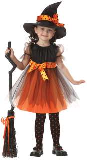 Girls and Toddler Orange Charmed Witch Costume   Girls Witch Costumes