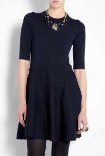 See by Chloe  Navy Bicolour Fit flare Knit Dress by See by Chloé