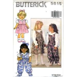  Butterick Sewing Pattern 5815 Toddler Jumper, Jumpsuit 