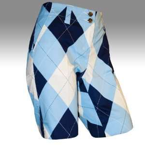 Loudmouth Golf Womens Shorts Blue & White  Size 4