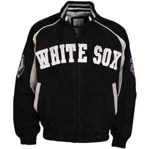   Chicago White Sox Black Suede Varsity Jacket