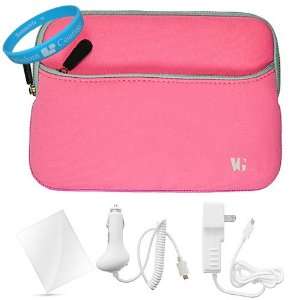  Pink Neoprene Sleeve Carrying Case for  New Nook Touch 