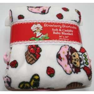 Strawberry Shortcake White Baby Blanket