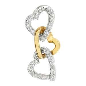   diamonds with plain yellow gold accent in the middle of 14K white gold