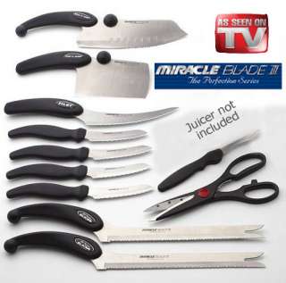 New  Miracle Blade III 11 pc. Knife Set No Juicer Included New 