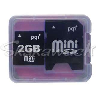 2GB PQI MiniSD Flash Memory Card   Mini SD 2 GB/G/GIG  
