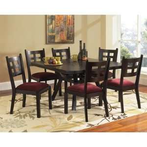   Piece Dining Table Set in Multi Step Rich Cherry