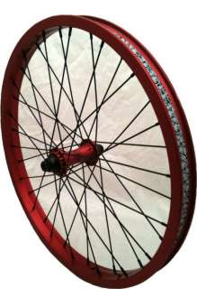 SHADOW STUN CUSTOM BMX BICYCLE FRONT WHEEL FIT S&M RED  