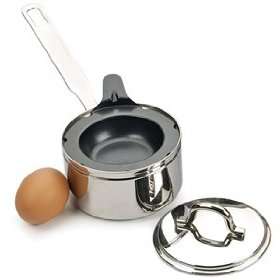 NEW RSVP Intl Stainless Steel 1 Cup Egg Poacher w/ Lid  