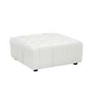 Rosario Leather Cocktail Ottoman, 38W x 38D x 17H