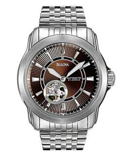 Bulova Watch, Mens Automatic Stainless Steel Bracelet 96A101 