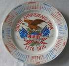 200th anniversary year 1776 1976 bicentennial calendar plate 9 1