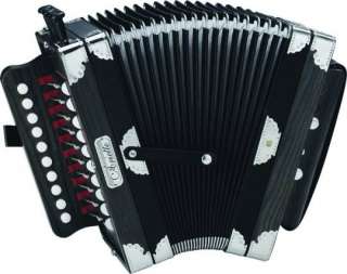   Cajun Ariette Key of C Accordion in Black with case 3002B  