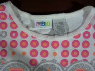 KRU ACTIVE T Shirt 76 girls size S 7 8 (Pre owned)     