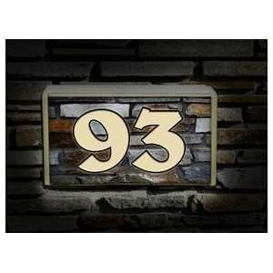  Lighted Address Sign 6 Inch Customizable by LumaStones 