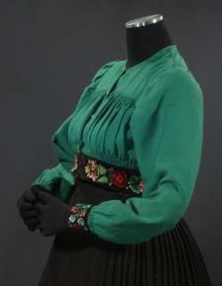 POLISH Folk Costume Blouse embroidered jacket Lowicz ethnic embroidery 
