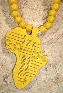 Africa Wood Necklace African continent pendant jnwa32  
