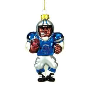 Detroit Lions NFL Glass Player Ornament (4 African American inch 