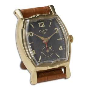   Wristwatch Alarm Square Pierce Clock in Brass Rim with