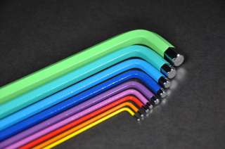 New 9 Color Ball End Allen Tool Key Hex Wrench Tool Set  