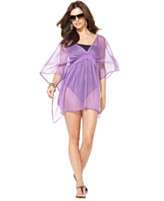 NEW Steve Madden Beach Cover Up, Solid Nylon Butterfly Tunic