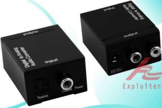 Digital Coax Optical Toslink to Analog Audio Converter  