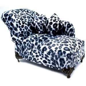 Leopard Animal Print Chaise Lounge Jewelry Display Box and Ring Holder 