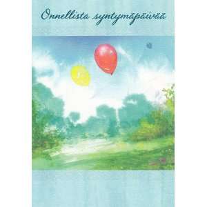 Greeting Cards   Birthday Finnish Happy Birthday Translation on Back
