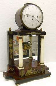 Antique Mantle Clock Signed HSG Neptune Mythology Theme  