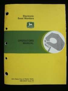 JOHN DEERE_ELECTRONIC SEED MONITORS_OPERATORS MANUAL  