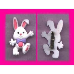  Easter Funny Bunny with Purple Bow Tie 