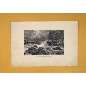    Landscape Muscelkalk Sub Period Antique Print C1870