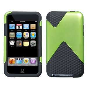 Apple iPod Touch (2nd Gen), (3rd Gen), Lime Green/Black Diamond Veins 