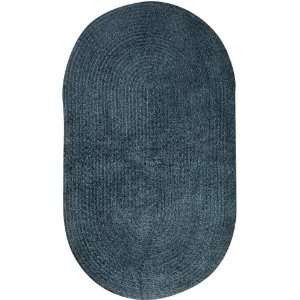   Dover Chenille Area Rug   9 round, Navy Blue
