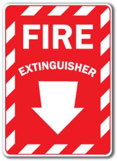 Fire Extinguisher with Arrow Sign   10 x 14 OSHA Safety Sign  