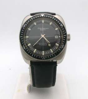   17 Jewels Estd 1740 Ss Automatic Watch w/ Date & Pie Pan Dial  