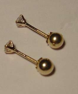 14k Gold Birthstone(Nov)Baby Ball Stud Earrings Free S  