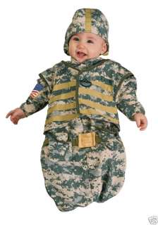 SOLDIER ARMY camo baby bunting halloween costume 0 9M  