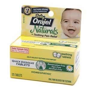  Baby Orajel Naturals Teething Tablets 125ct Health 