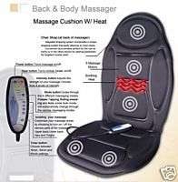 NEW HEATED BACK AND SEAT MASSAGER WITH REMOTE CONTROL  