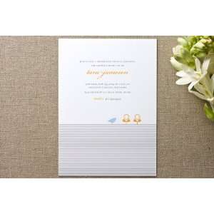  Classic Stripes & Sprouts Baby Shower Invitations 