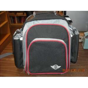  Mini Cooper Backpack (Black with White and Red 
