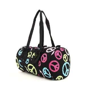 Medium Quilted Peace Sign Duffle Bag   Choice of Colors 