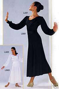 BLACK Flamenco Latin Ballroom Dance Skirt 901 C L 12 14  